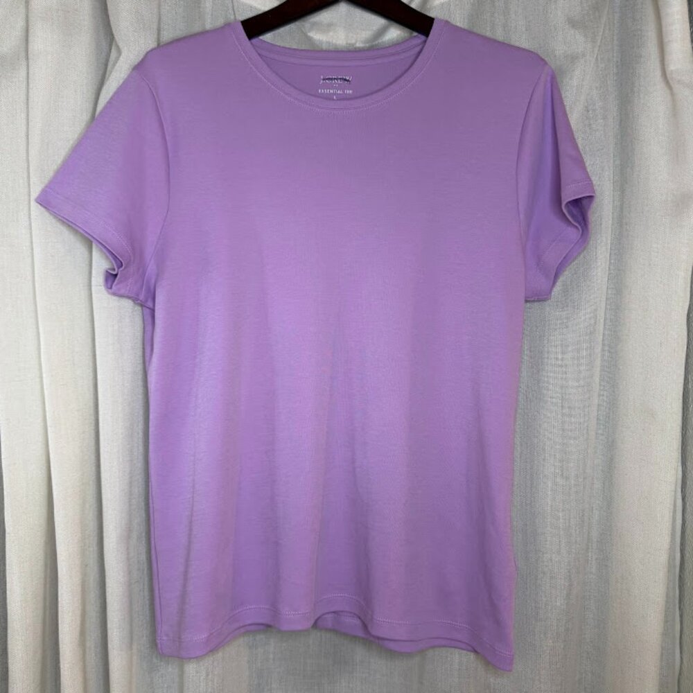 J.Crew Essential Tee –‎ Lavender Purple – Size Large (NWT)